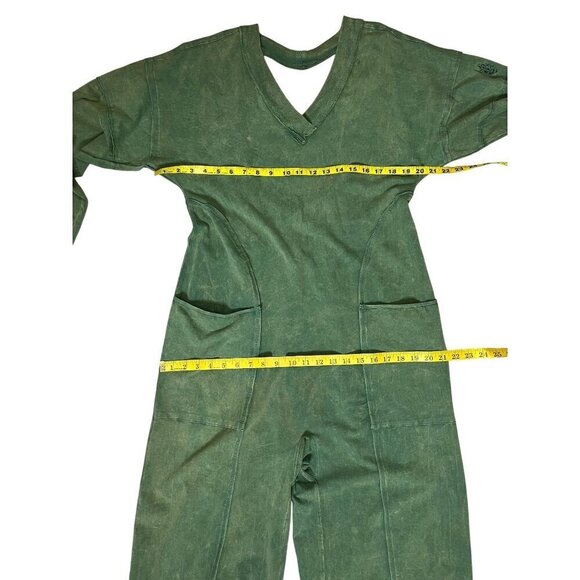 🆕 Free People Movement Hot Shot Runner Jumpsuit In Smoked Pine Green Medium - Picture 9 of 12